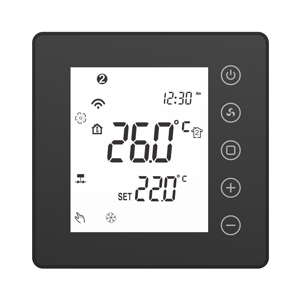 4pipe digital touch type Fan Coil Unit weekly programmable Room Thermostat TP201FC4 